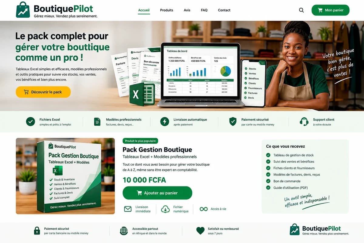 Pack Gestion Boutique
